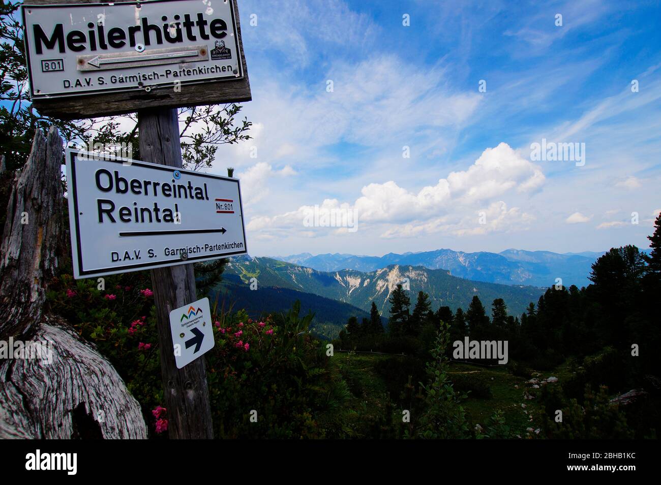 View, Königshaus am Schachen, Germany, Bavaria, Upper Bavaria, Garmisch-Partenkirchen Stock Photo