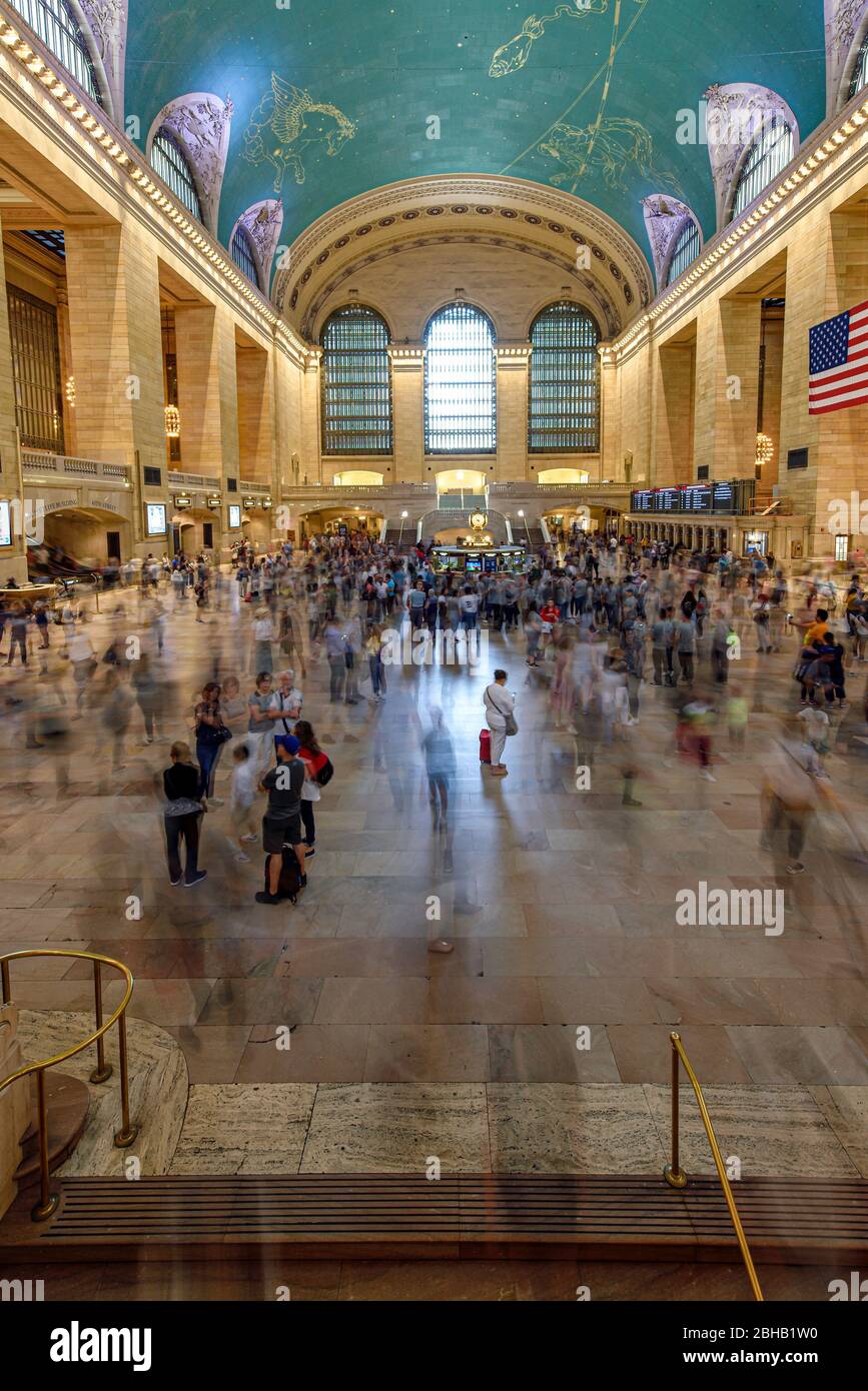 USA, New York, New York Grand Central Station, Travelers Stock Photo