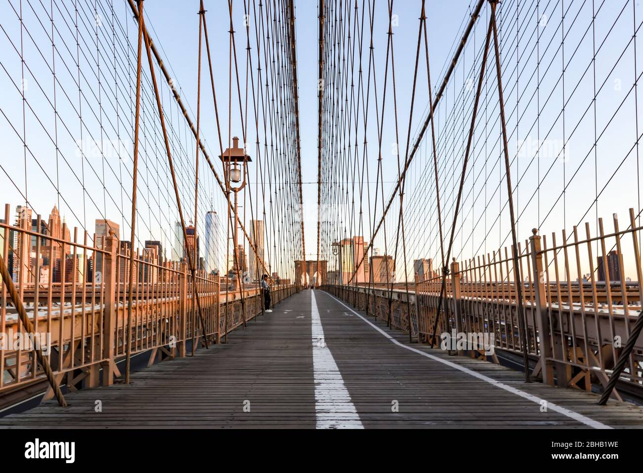 USA, New York City, Brooklyn Bridge Stock Photo