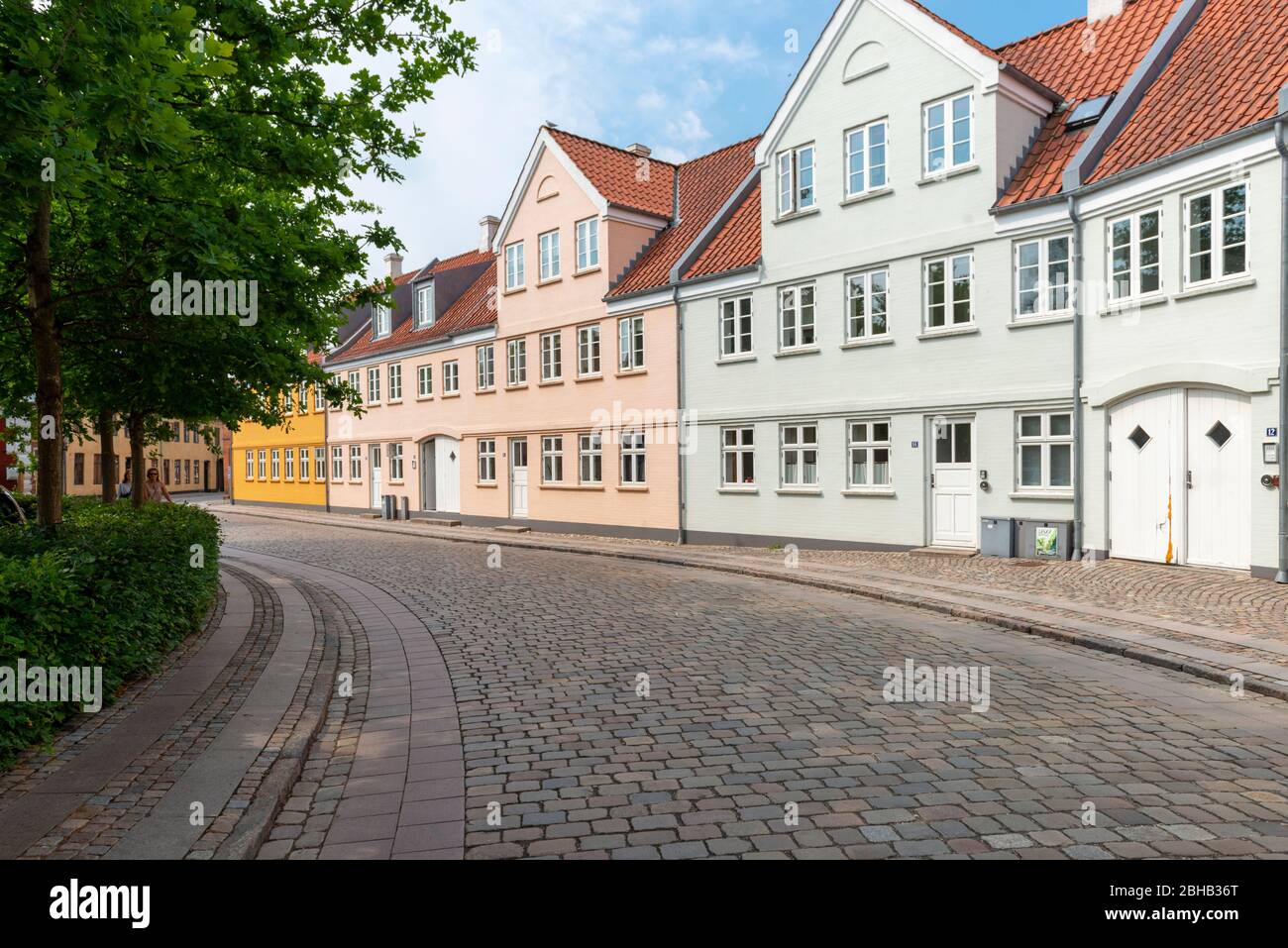 Denmark, Jutland, Ribe (oldest city of Denmark), street scene in the