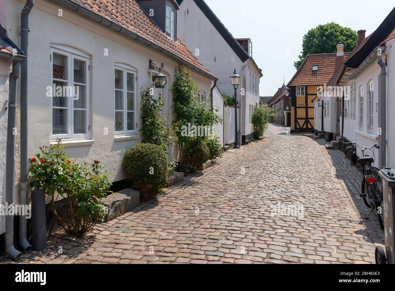 Denmark, Jutland, Ribe (oldest city of Denmark), street scene in the