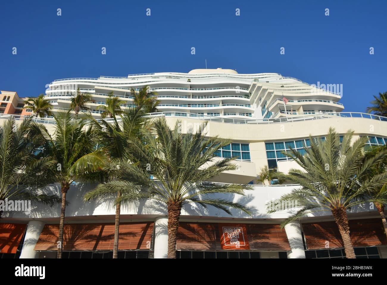 The RitzCarlton Fort Lauderdale luxury hotel on the Fort Lauderdale Beach Boulevard has 192