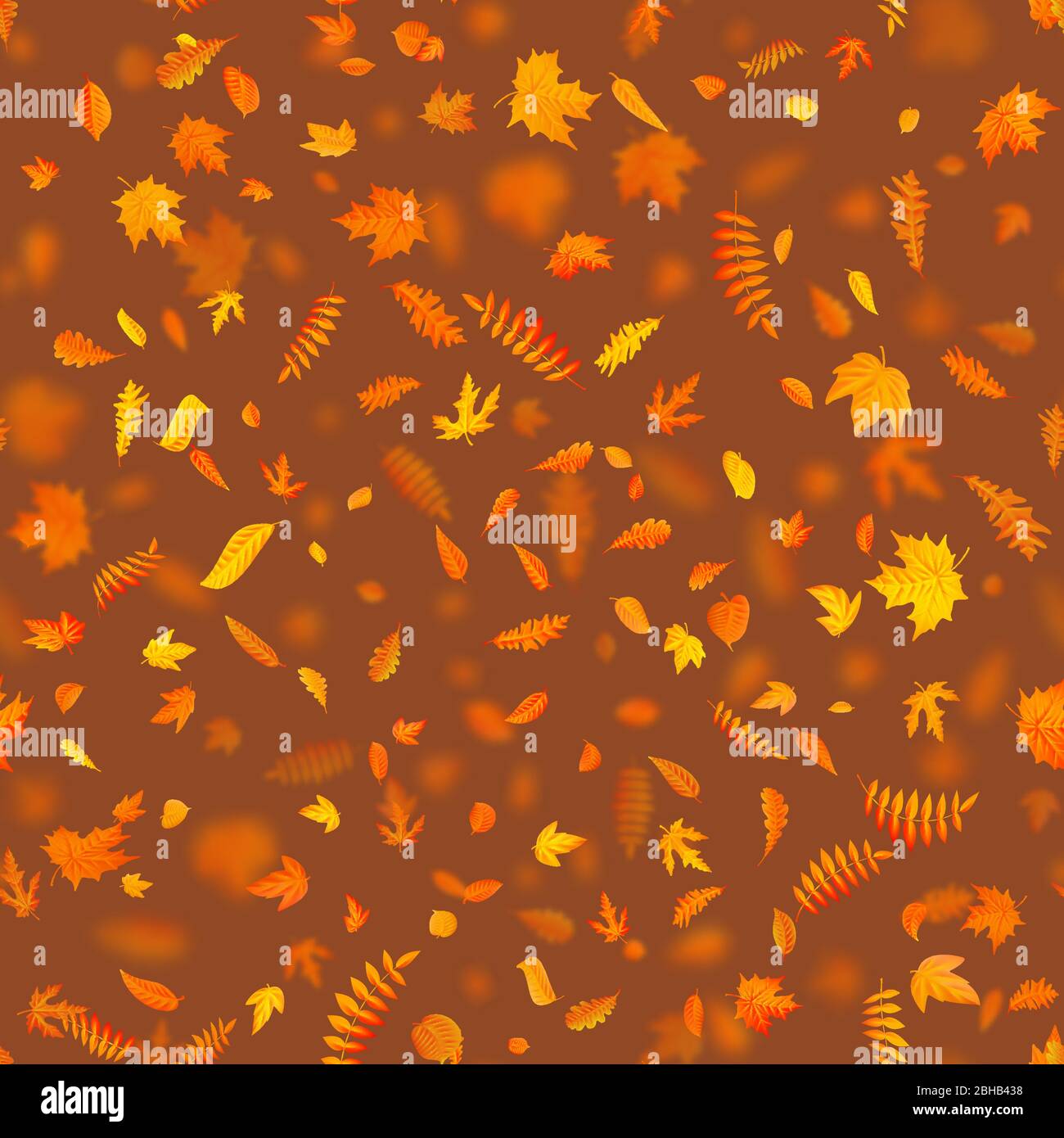 Autumn leaves background seamless pattern. EPS 10 vector Stock Vector
