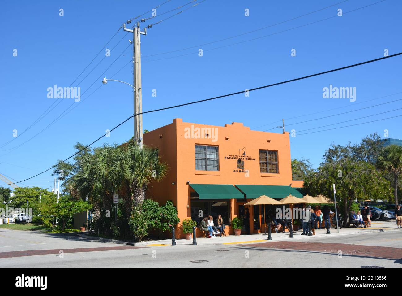 The Old Fort Lauderdale Breakfast House (OB House) is a famous South Florida brunch spot Stock