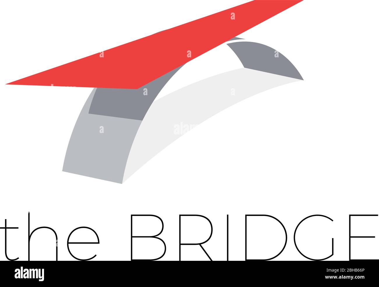 Vector abstract red bridge, connection concept Stock Vector Image & Art