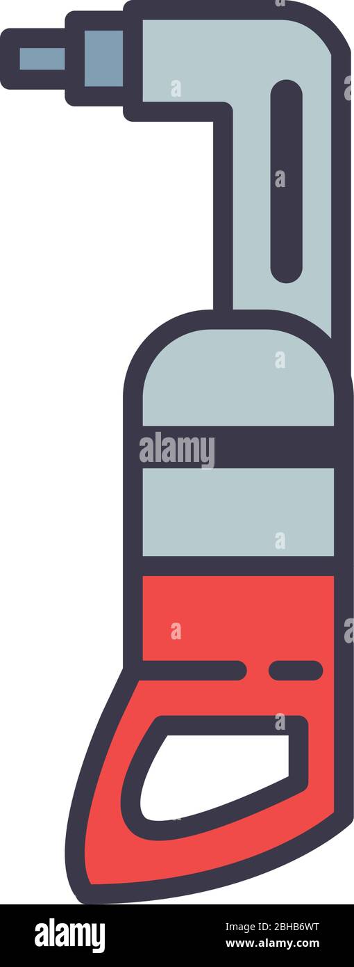 chipping tool fill style icon design of Construction working ...