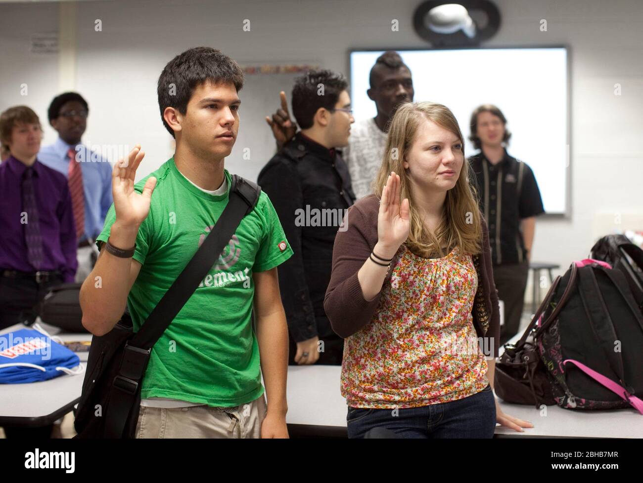 Reciting texas pledge hires stock photography and images Alamy