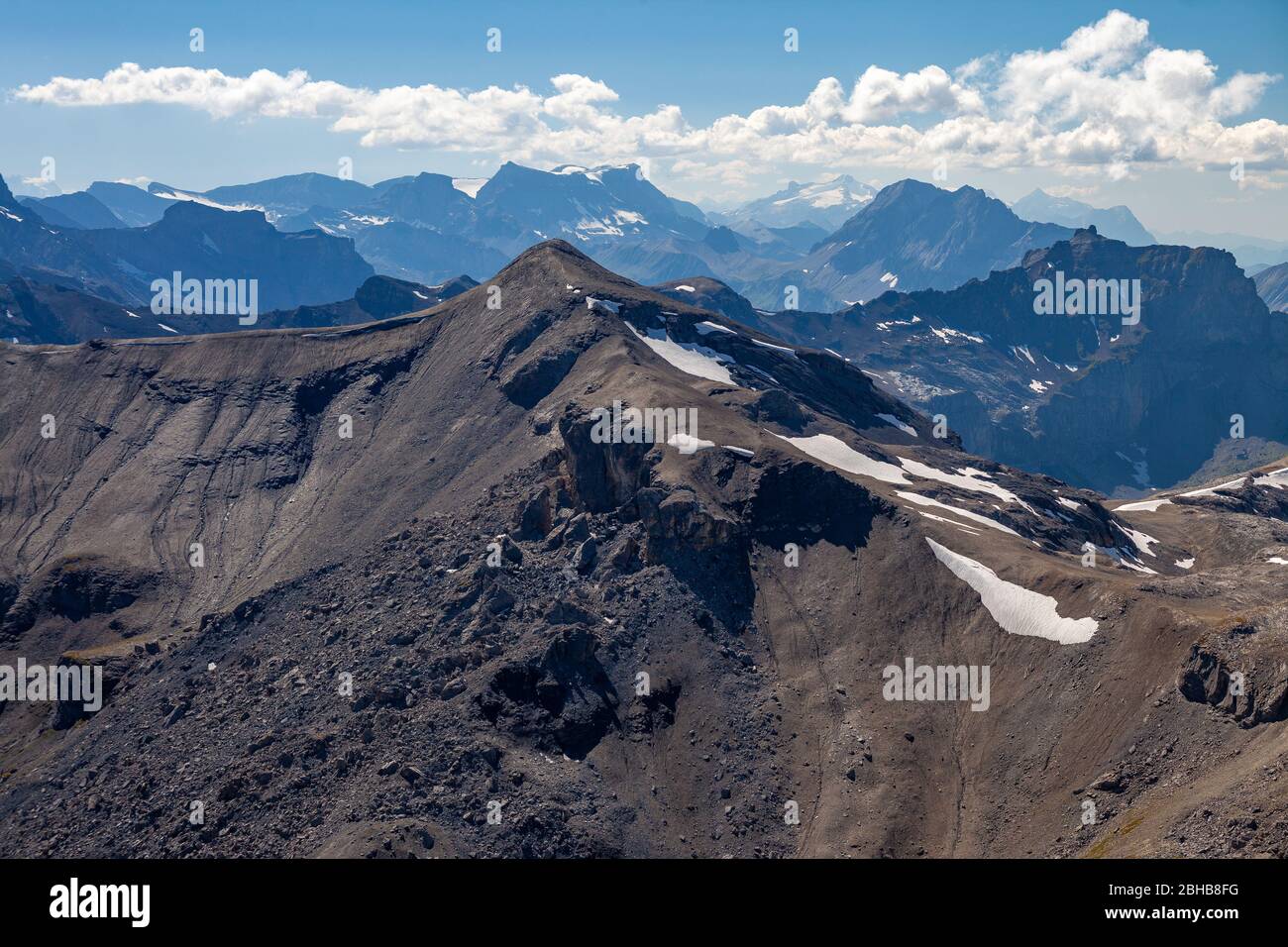 The Majestic mountains of Vengen in Switzerland Stock Photo