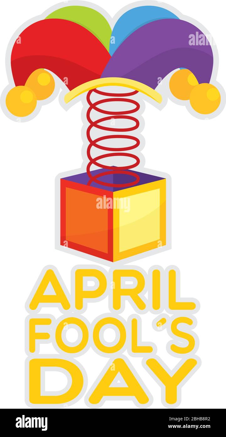April fool day poster Stock Vector