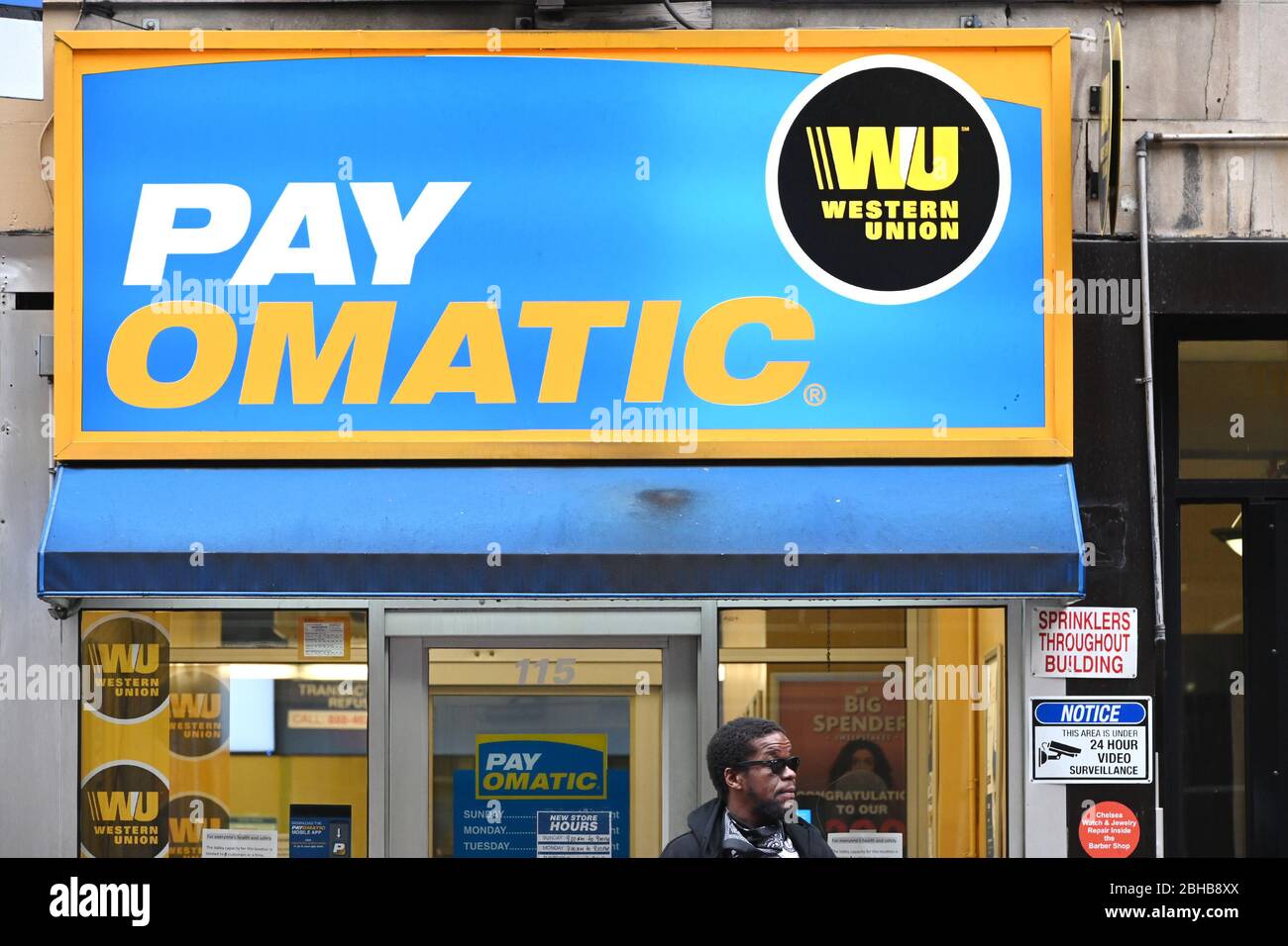New York City, USA. 24th Apr, 2020. Western Union, a money transfer  service, announced the expansion of their global real-time payment network,  in part, to encourage people to stay home during the