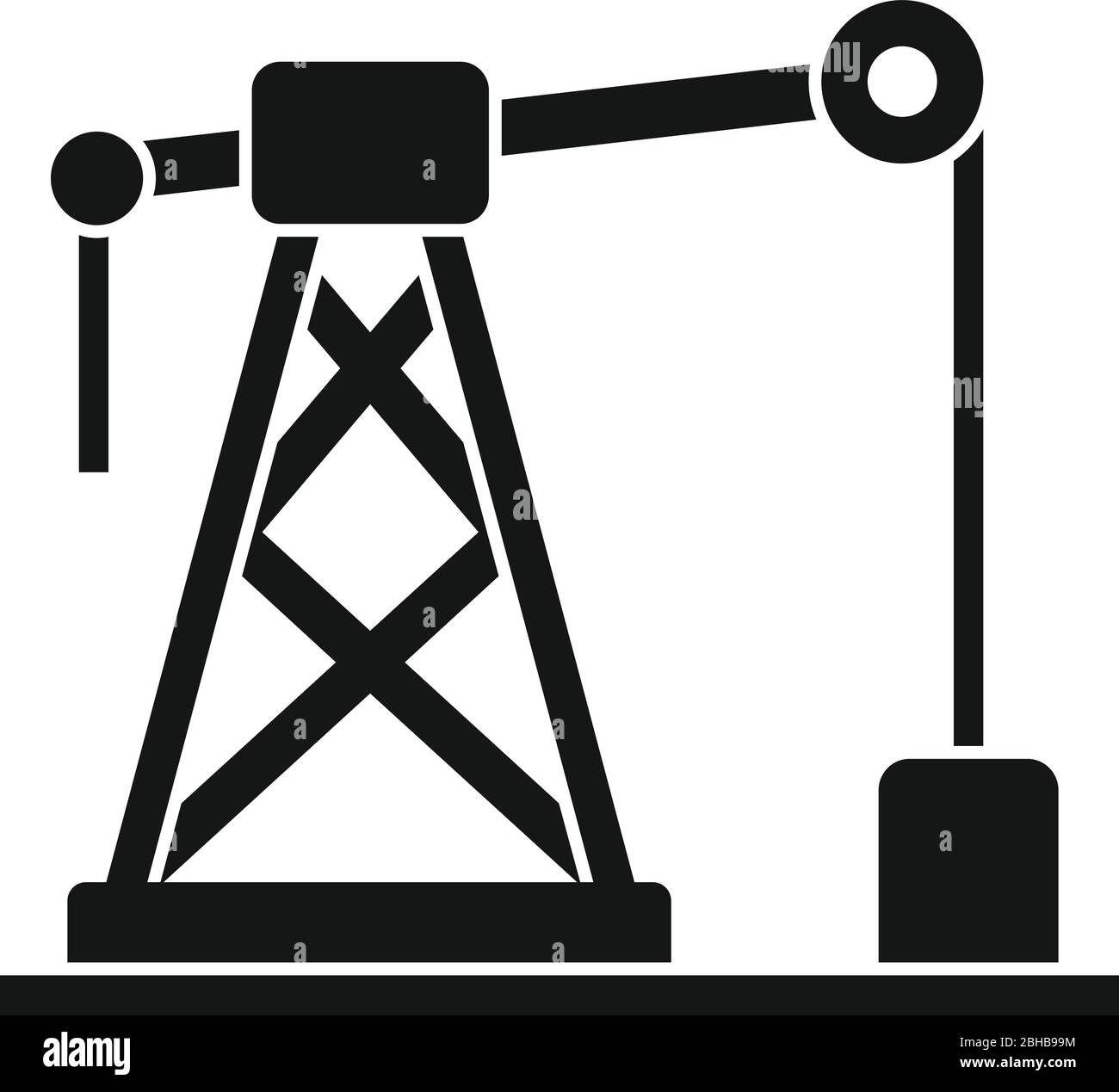 Gas derrick icon. Simple illustration of gas derrick vector icon for