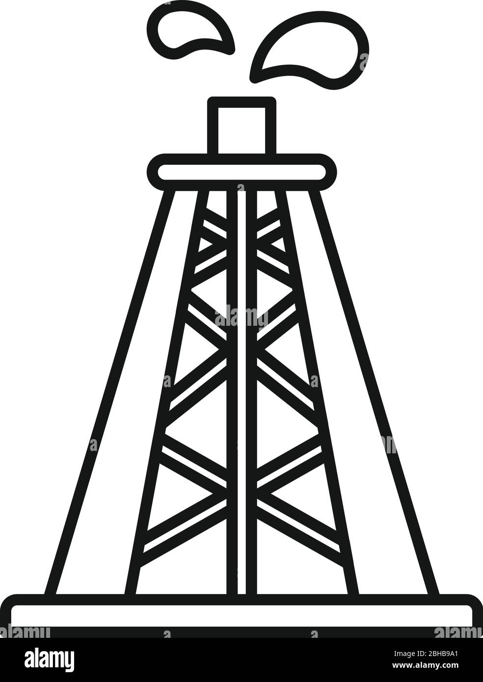 Rig derrick icon. Outline rig derrick vector icon for web design ...