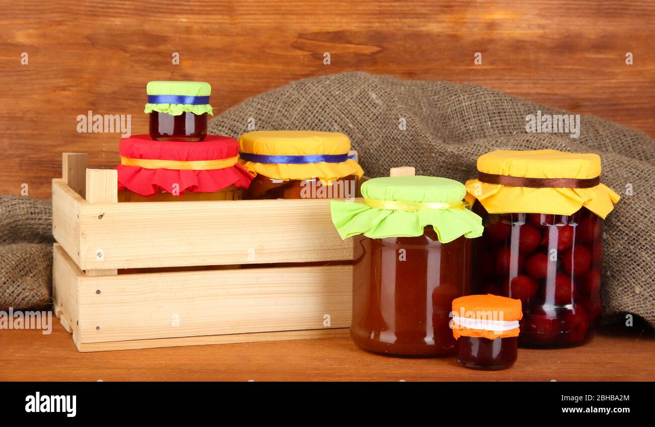 Wooden lid jam jars hi-res stock photography and images - Alamy