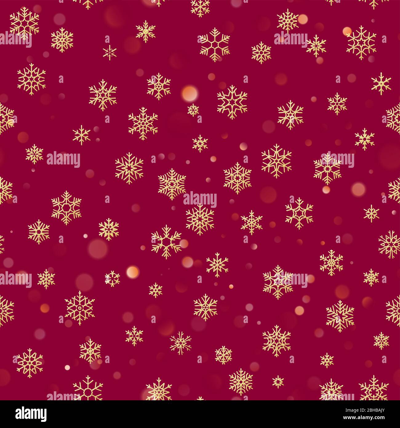 Christmas seamless pattern from white snowflakes on red background. EPS 10 Stock Vector