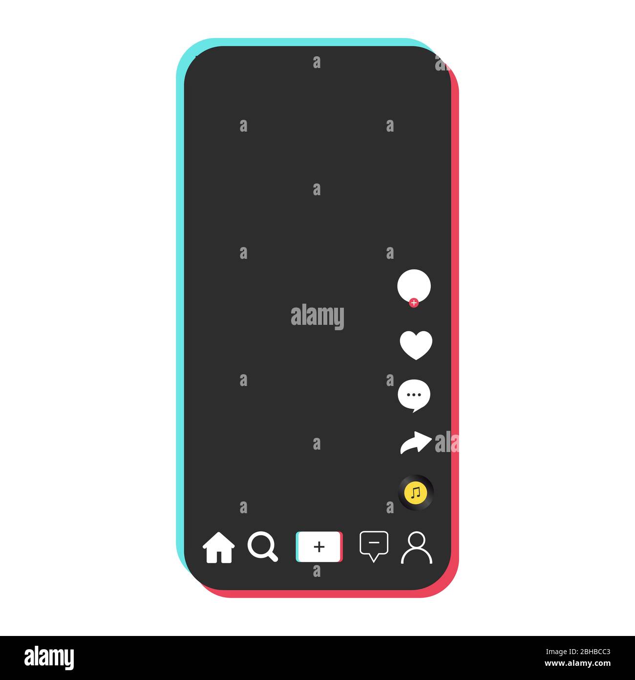 Tik tok screen interface Cut Out Stock Images & Pictures - Alamy