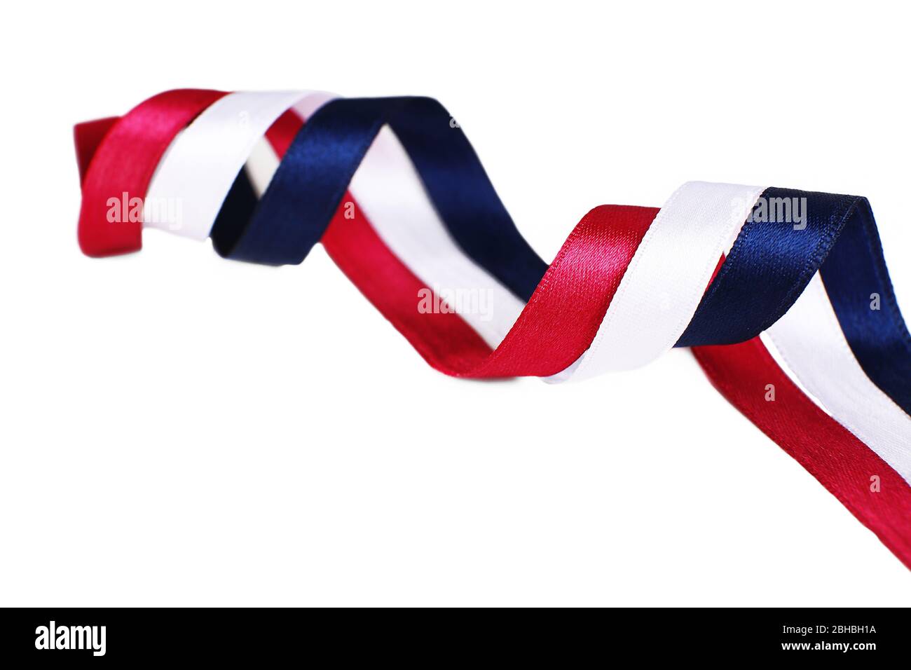 Colorful ribbons isolated on white Stock Photo - Alamy