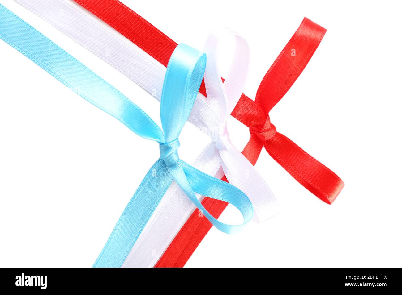 Colorful bows of ribbons isolated on white Stock Photo - Alamy