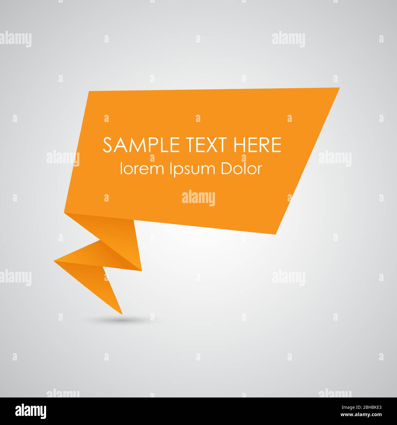 Origami Speech Bubble Vector Illlustration Stock Vector Image & Art - Alamy