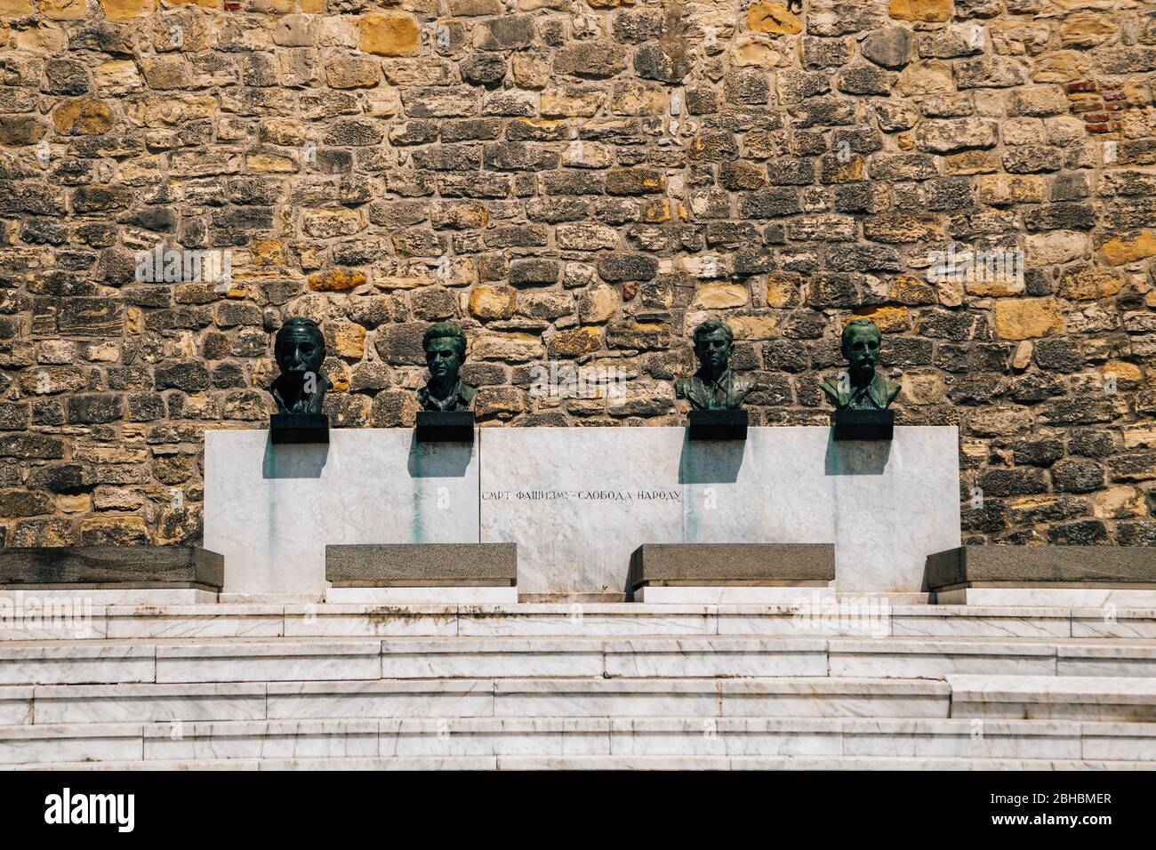 Belgrade, Serbia - July 16, 2019 : Tomb of National Heroes at Kalemegdan Fortress Stock Photo