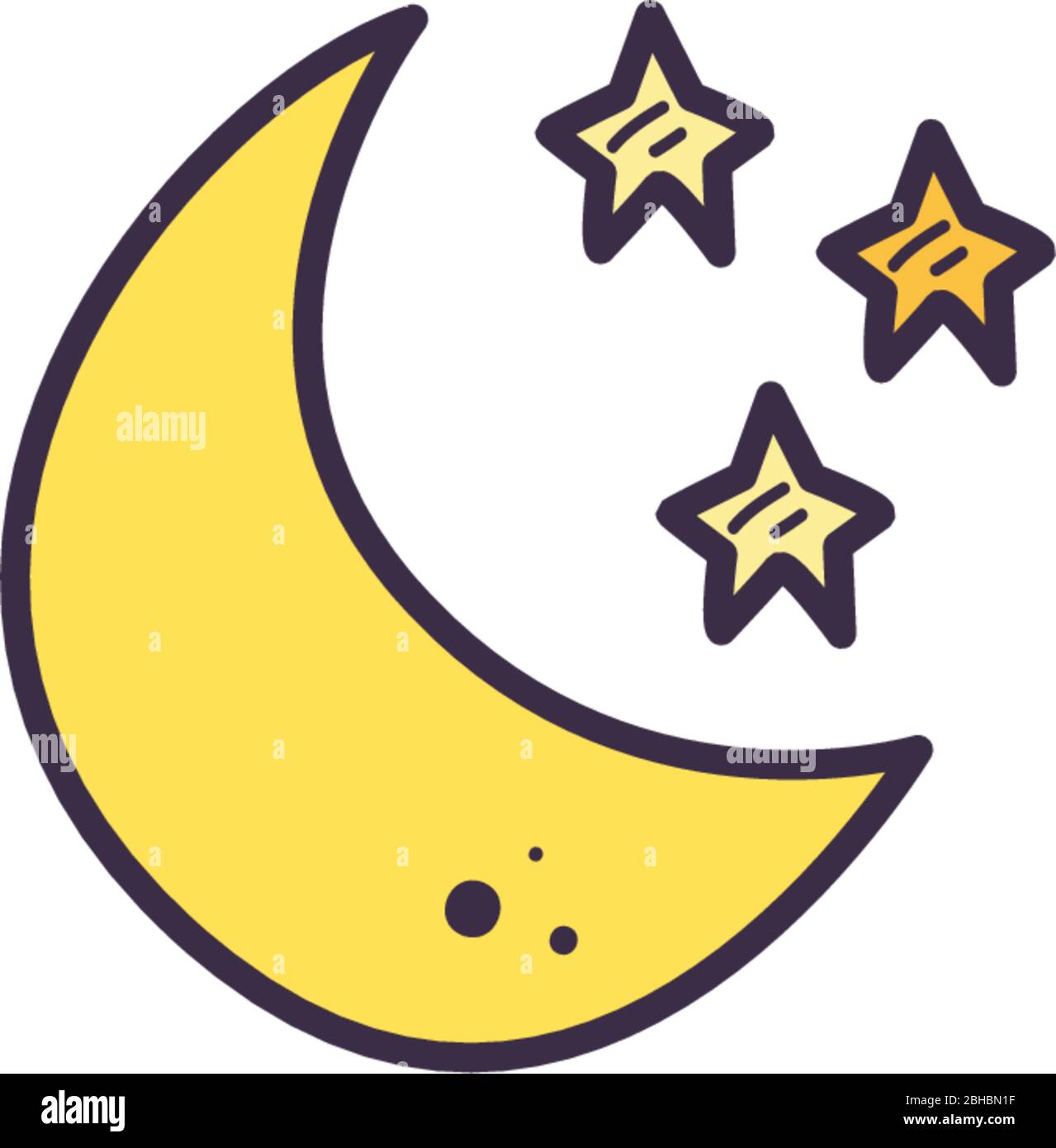 Cute moon icon Stock Vector Image & Art - Alamy