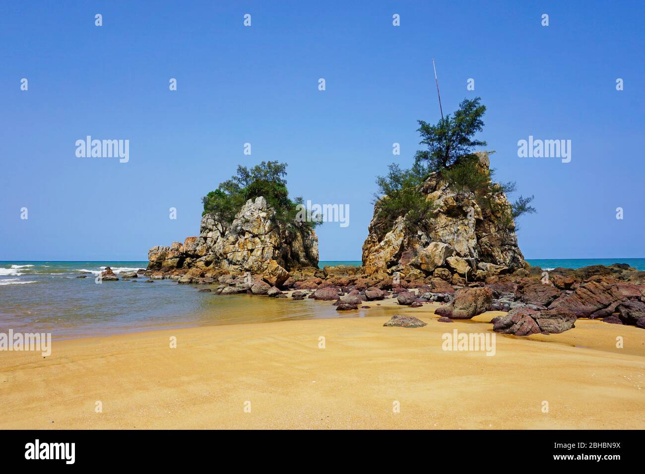 stone hill at Kemasik beach, Terengganu Stock Photo - Alamy