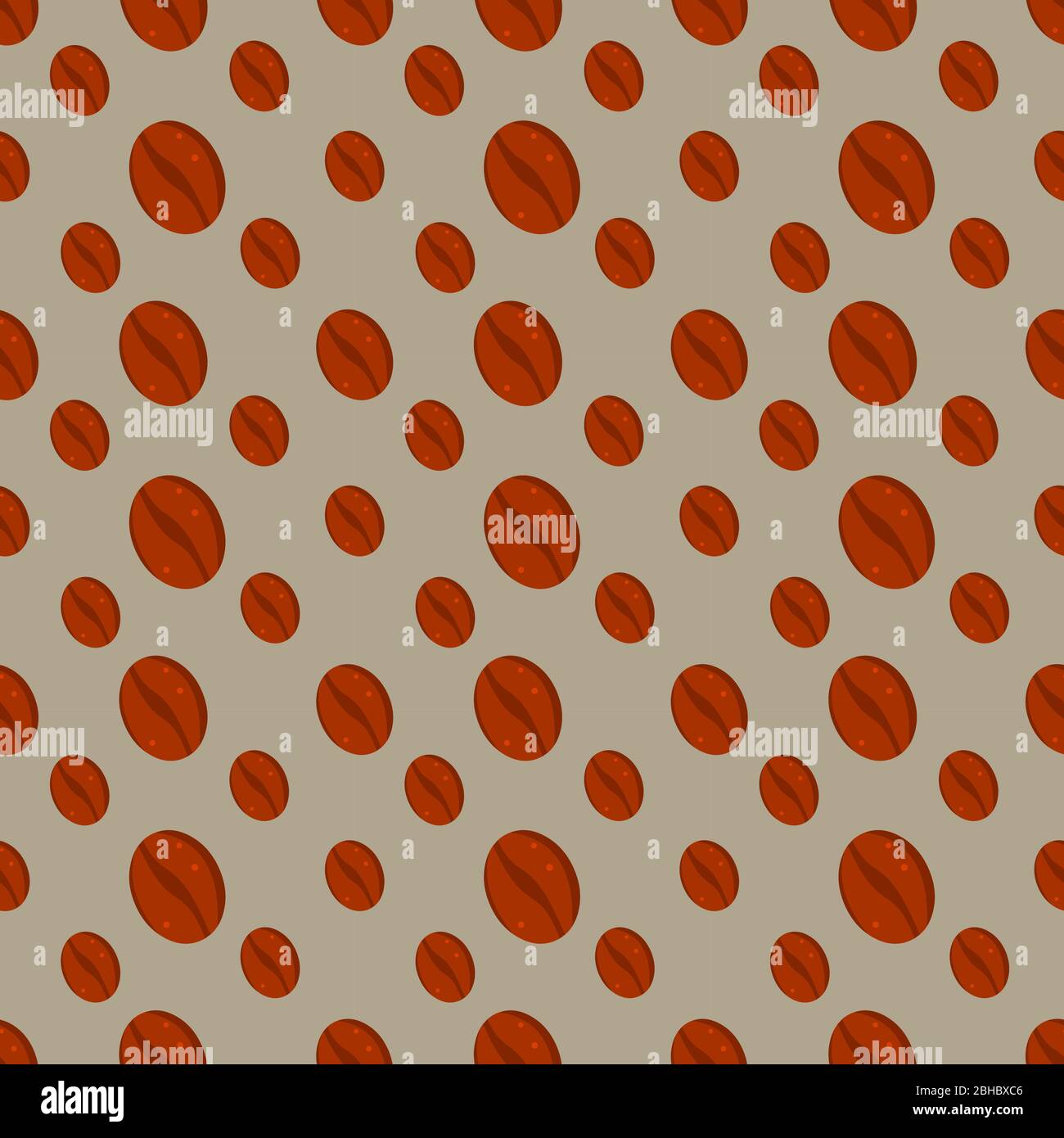 coffee beans seamless pattern vector illustration background Stock Vector