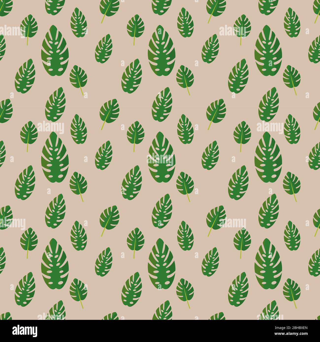 monstera plant seamless pattern vector illustration background Stock Vector