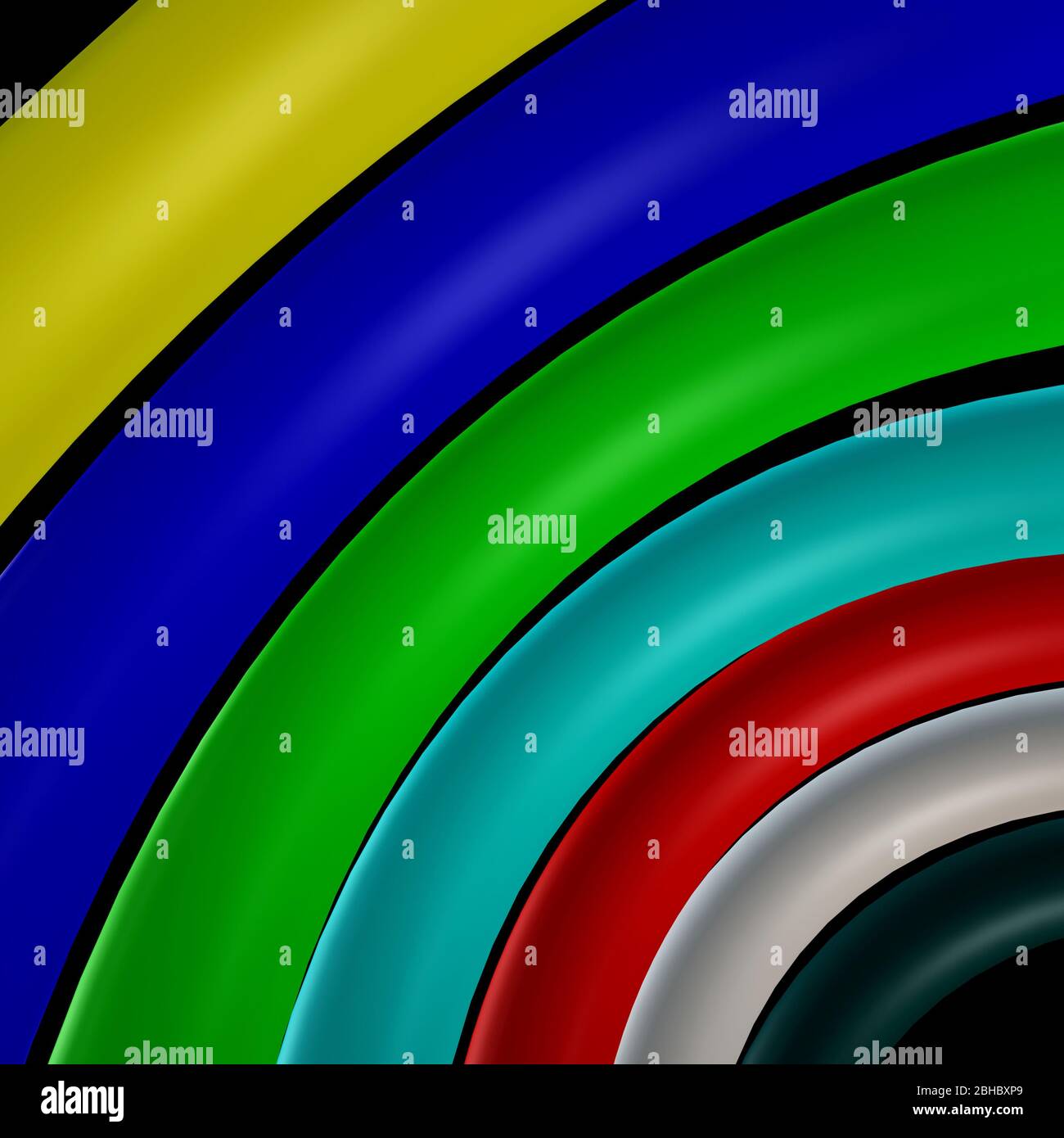 3D render- abstract patterns of colors, art work design isolated on ...