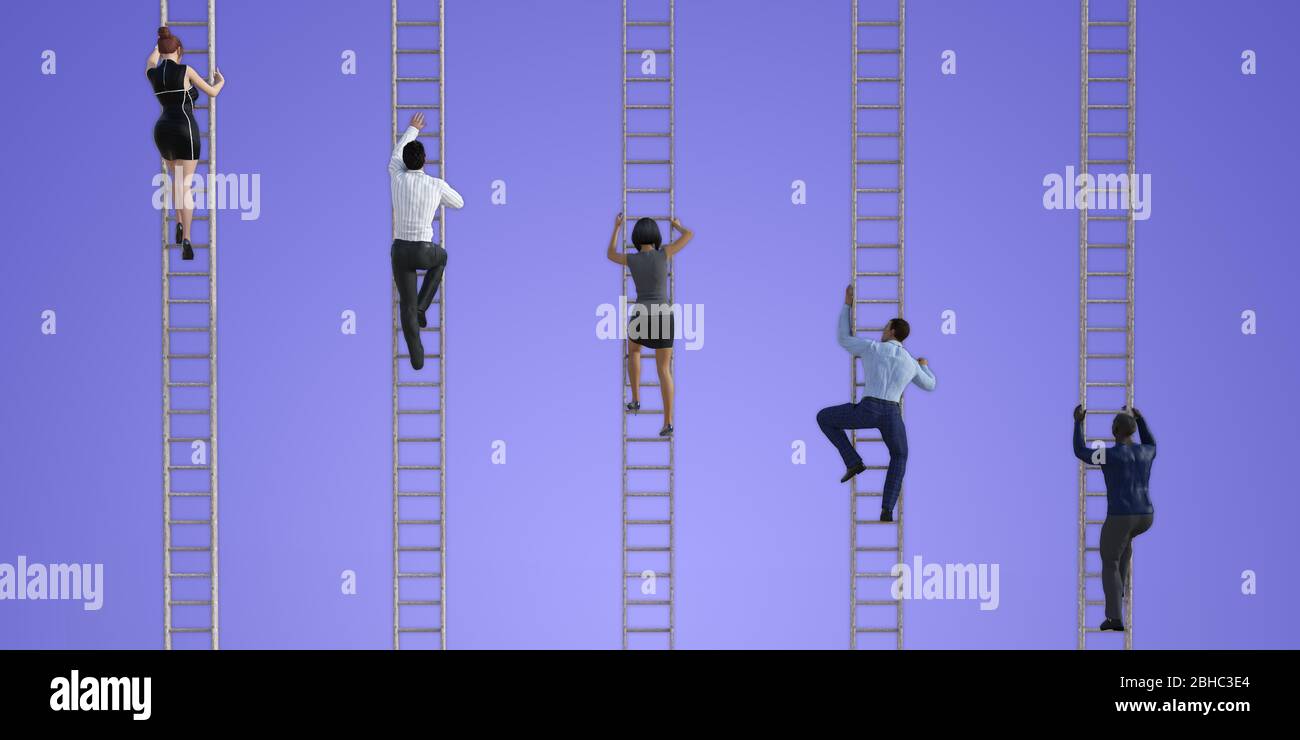 Climbing the Corporate Ladder as a Business Concept Stock Photo Alamy