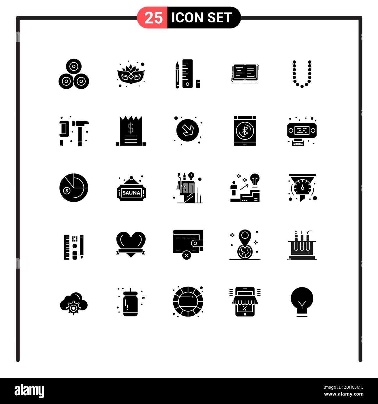 https://c8.alamy.com/comp/2BHC3MG/modern-set-of-25-solid-glyphs-and-symbols-such-as-beauty-theory-pen-writing-novel-editable-vector-design-elements-2BHC3MG.jpg