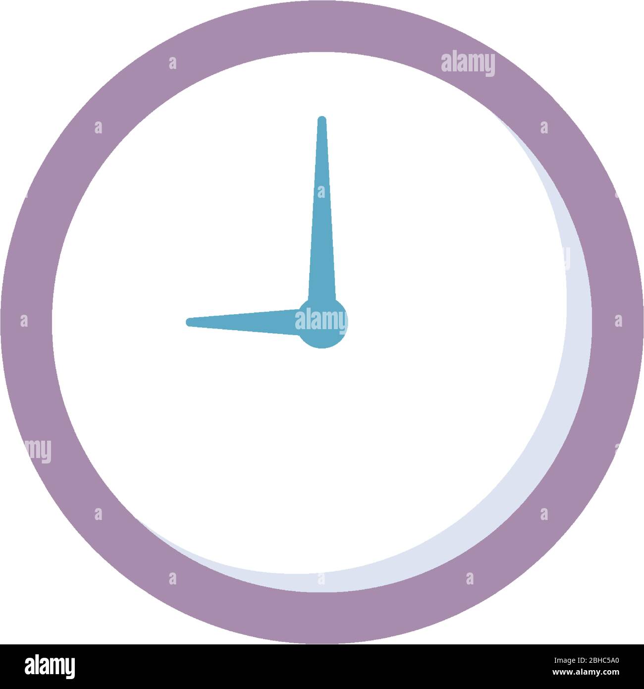 round clock time isolated icon on white background vector illustration ...