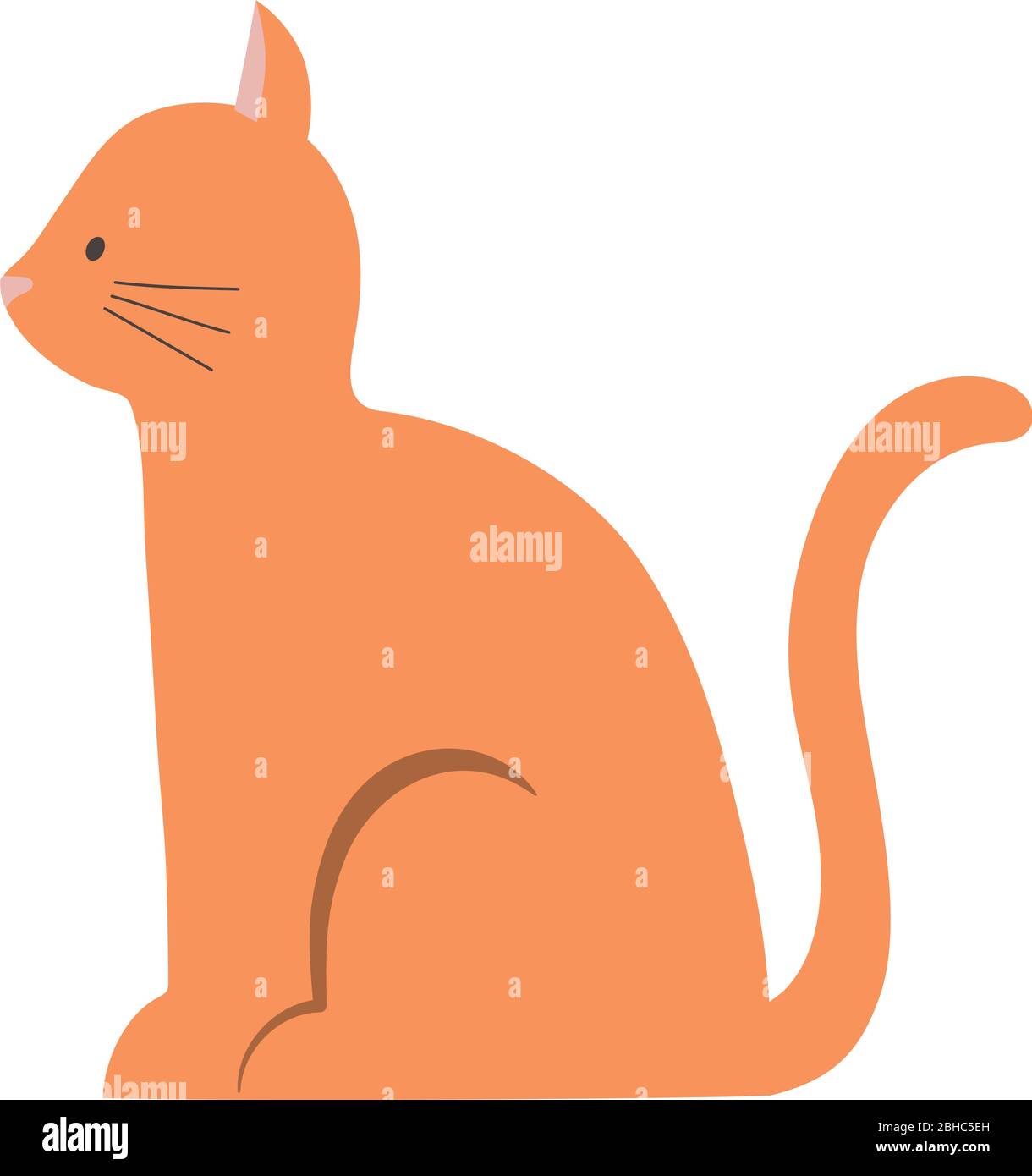 pet cat sitting cartoon isolated icon on white background vector  illustration Stock Vector Image & Art - Alamy