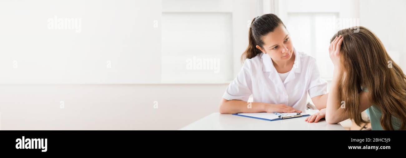 ADHD Child Counseling. Psychiatry Kid Therapy Doctor Stock Photo