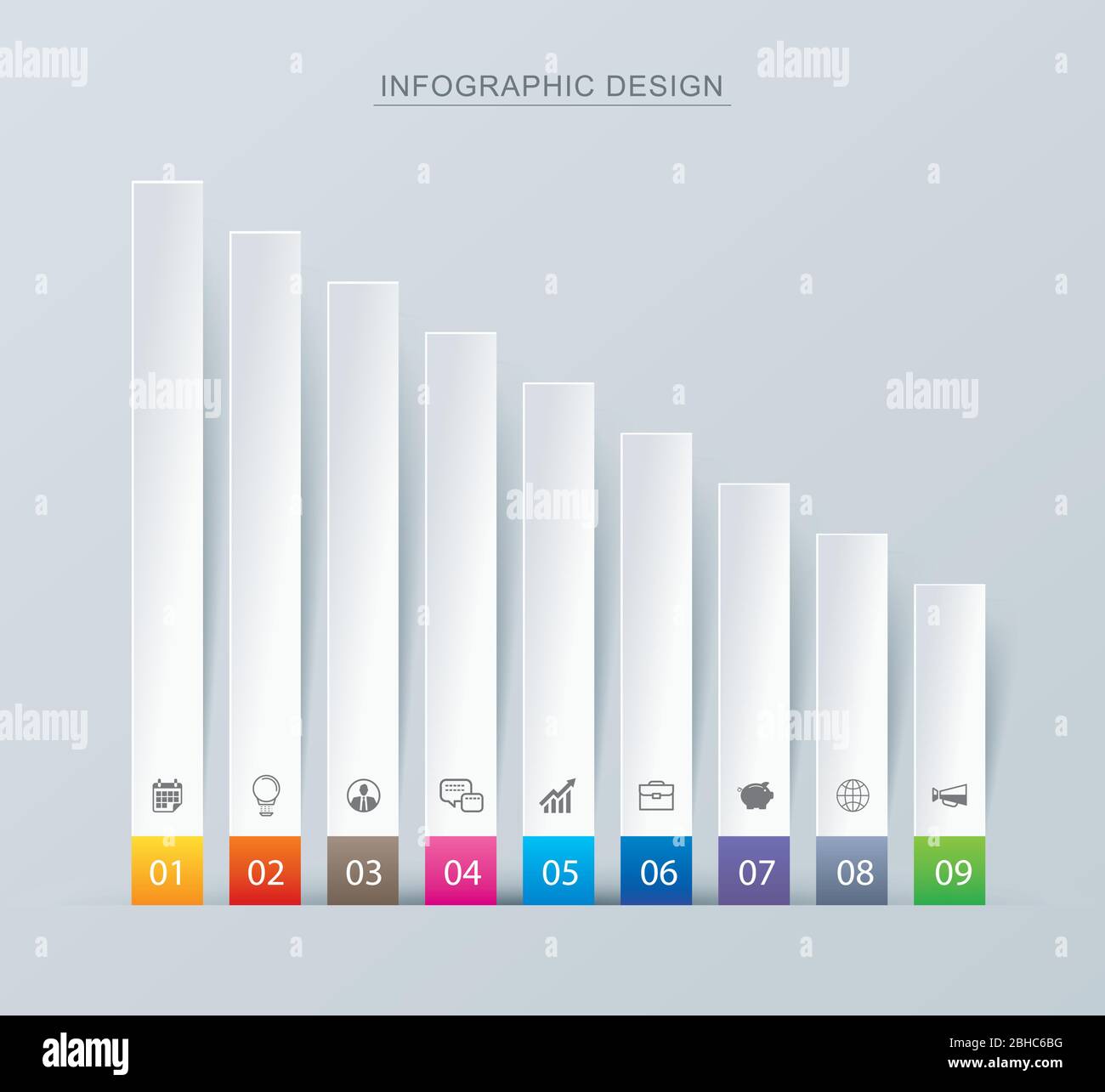 9-graph-data-infographics-tab-paper-index-template-vector-illustration
