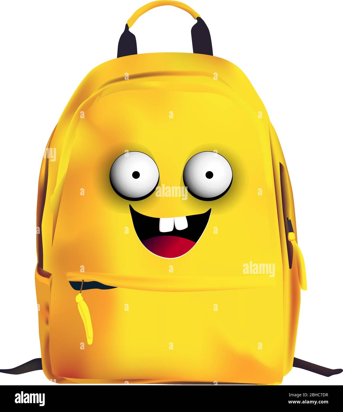 SCHOOL BACKPACK BRIGHT COLORS. Bag character. Backpack for travel. Vector illustration isolated