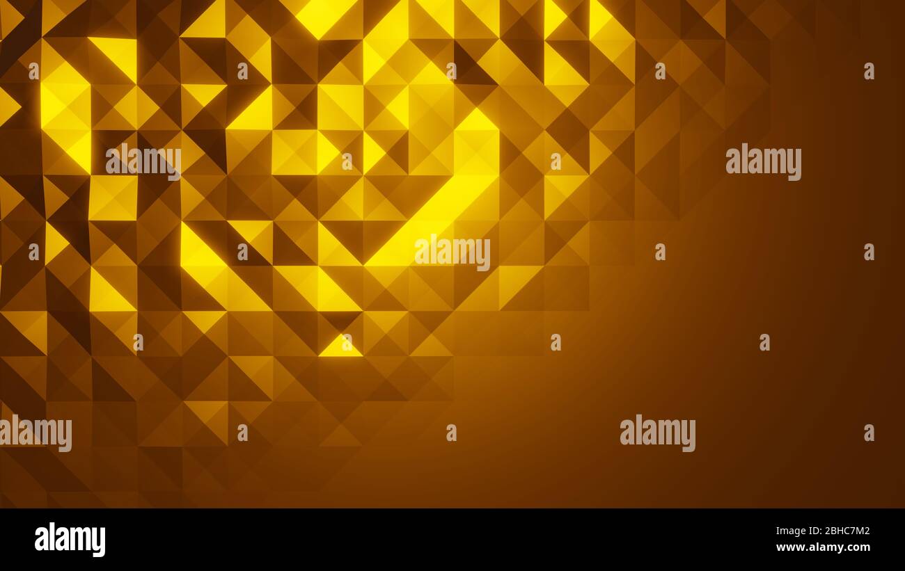 abstract gold shape color background on 3d render polygon background ...
