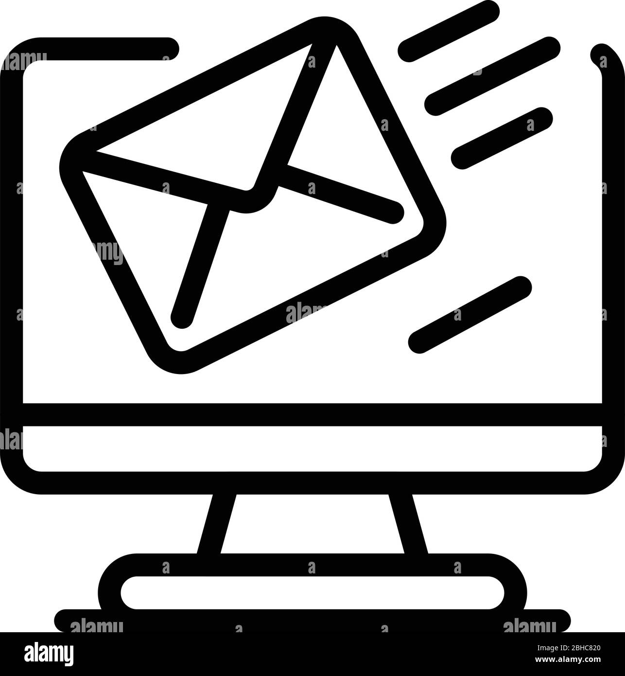 Email on display icon, outline style Stock Vector Image & Art - Alamy