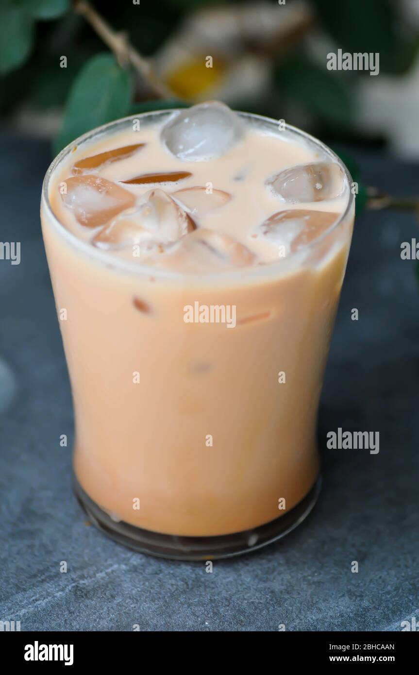 milk tea or iced tea, iced milk tea Stock Photo Alamy