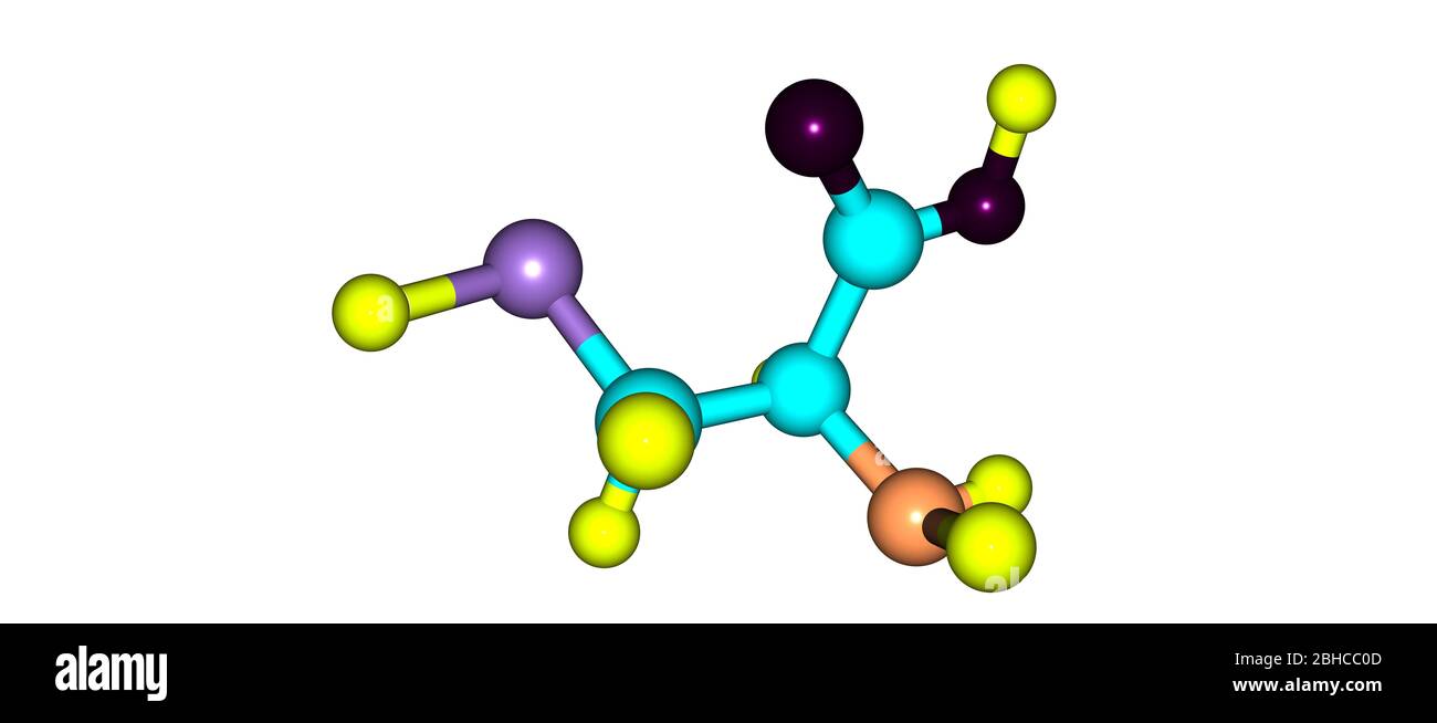 Cysteine is a semiessential proteinogenic amino acid. 3d illustration Stock Photo - Alamy Cysteine is a semiessential proteinogenic amino acid. 3d illustration Stock Photo - Alamy