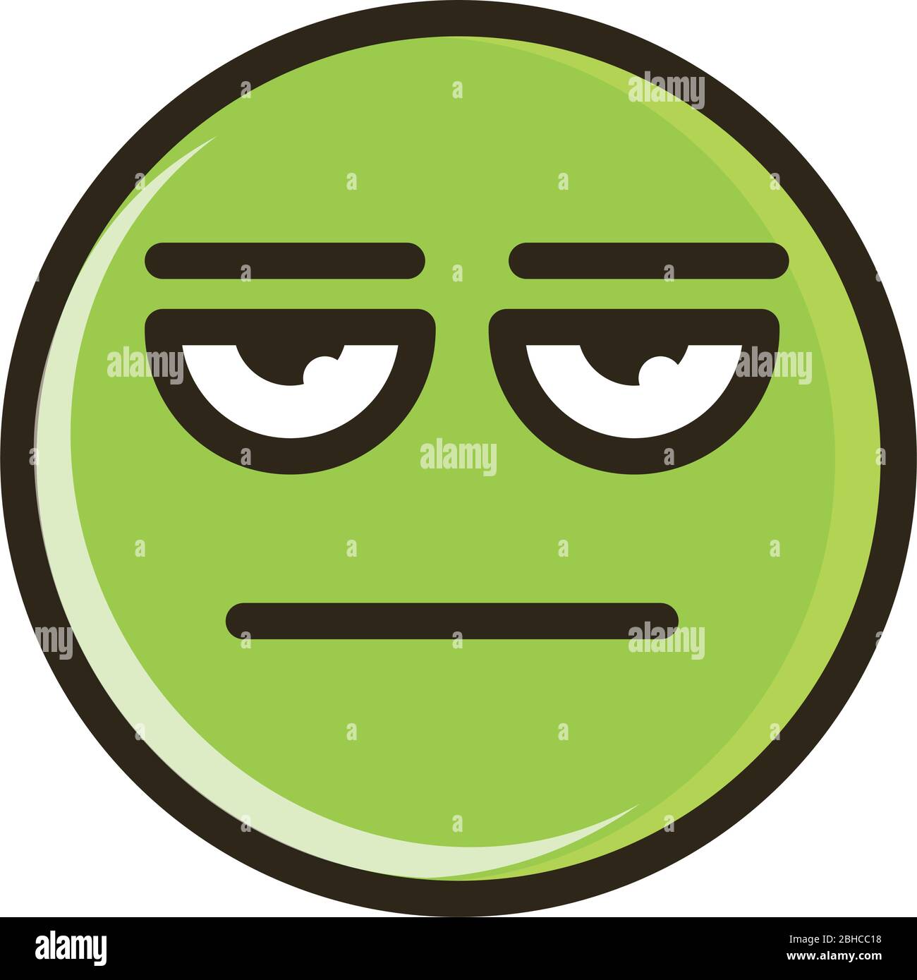 bored funny smiley emoticon face expression vector illustration line and  fill icon Stock Vector Image & Art - Alamy