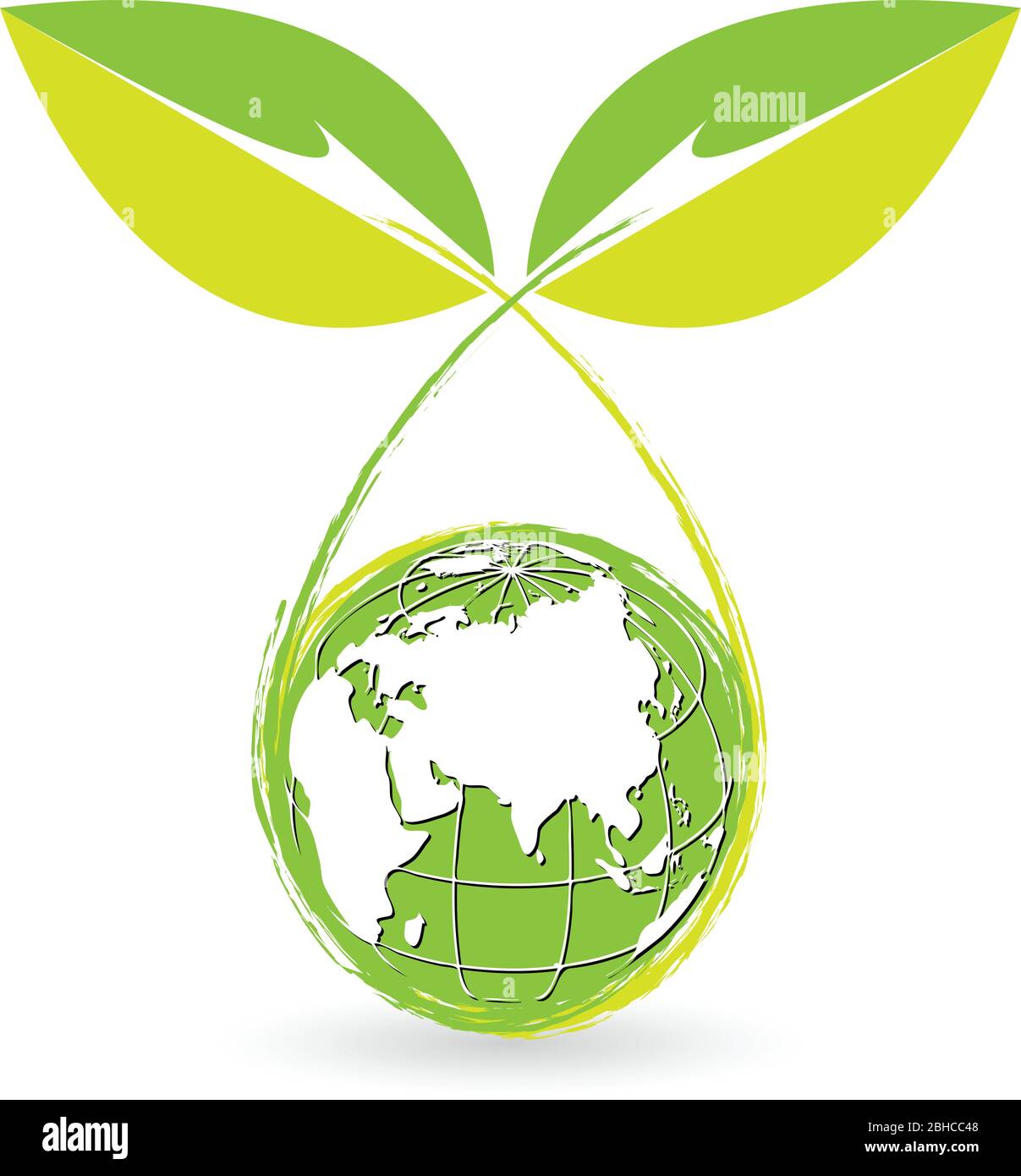 globe leaf logo Stock Vector Image & Art - Alamy