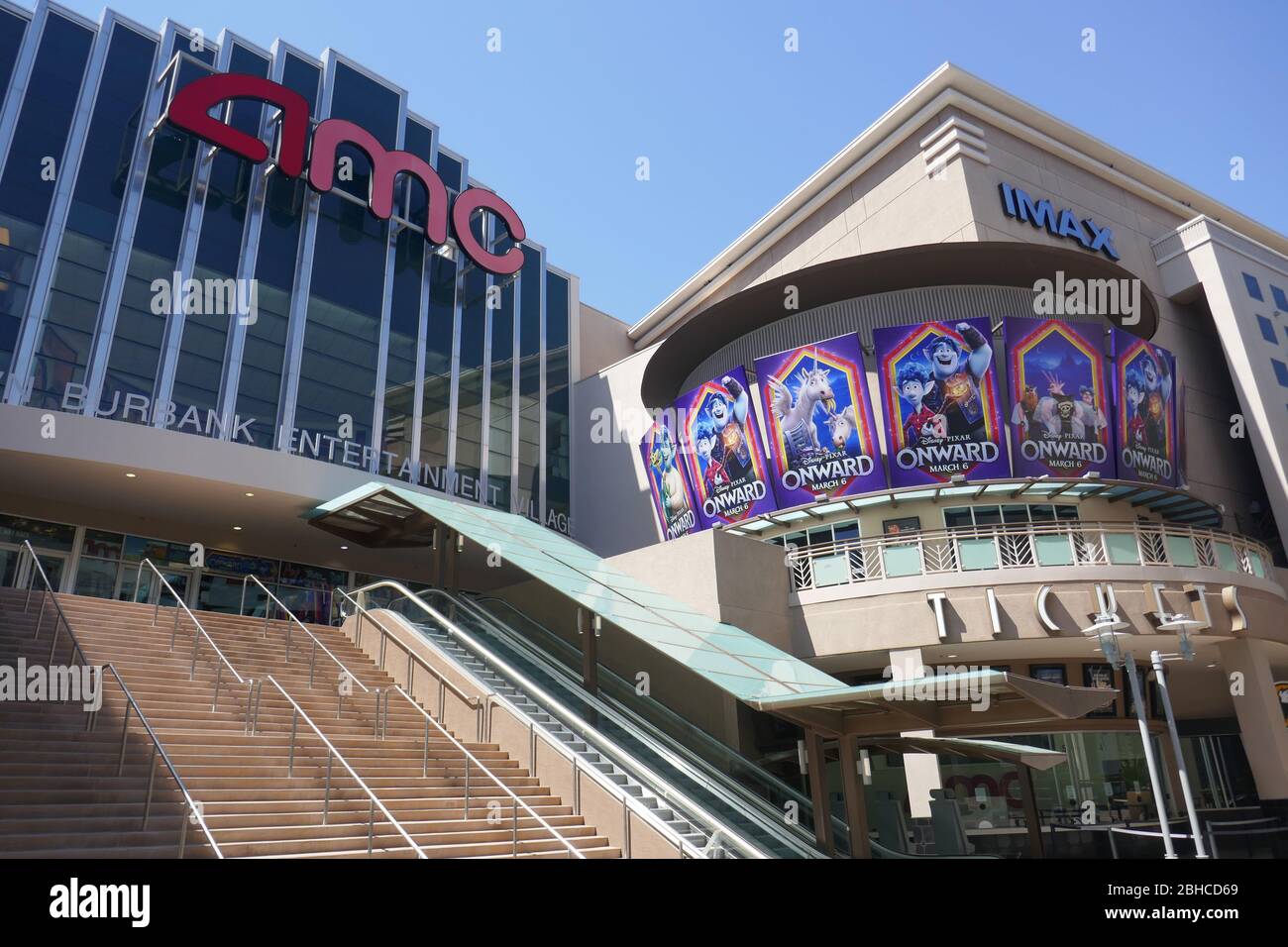 Burbank, California, USA 24th April 2020 A general view of atmosphere of AMC theaters closed due