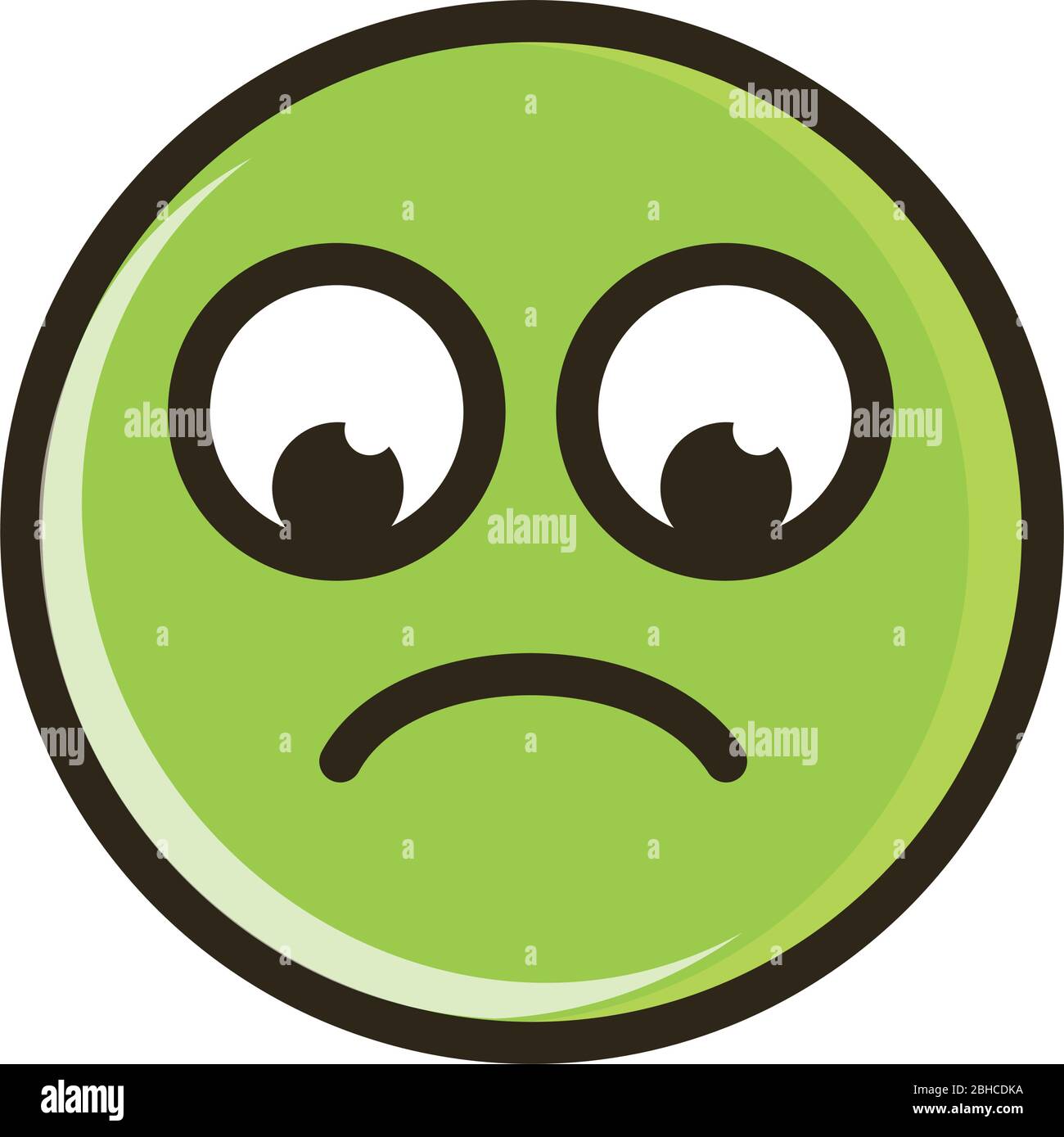 sad funny smiley emoticon face expression vector illustration line and ...