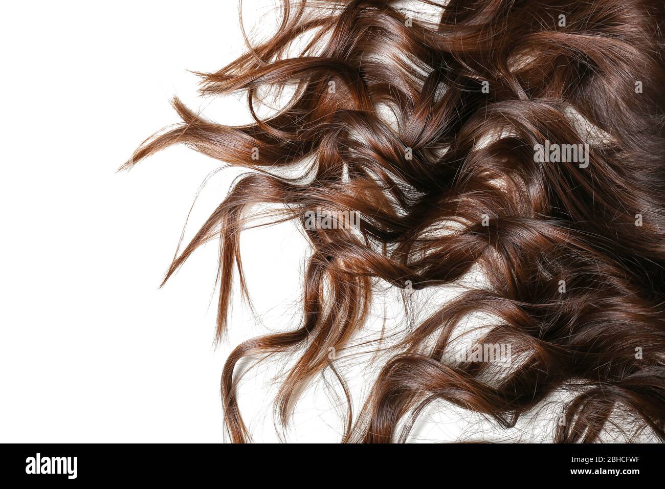 Beautiful curly hair on white background Stock Photo - Alamy Beautiful curly hair on white background Stock Photo - Alamy