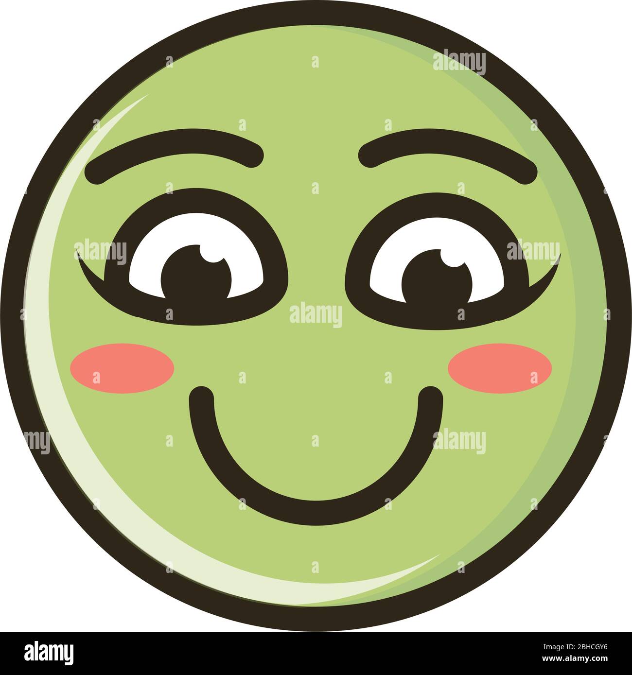 funny smiley emoticon face expression vector illustration line and fill ...