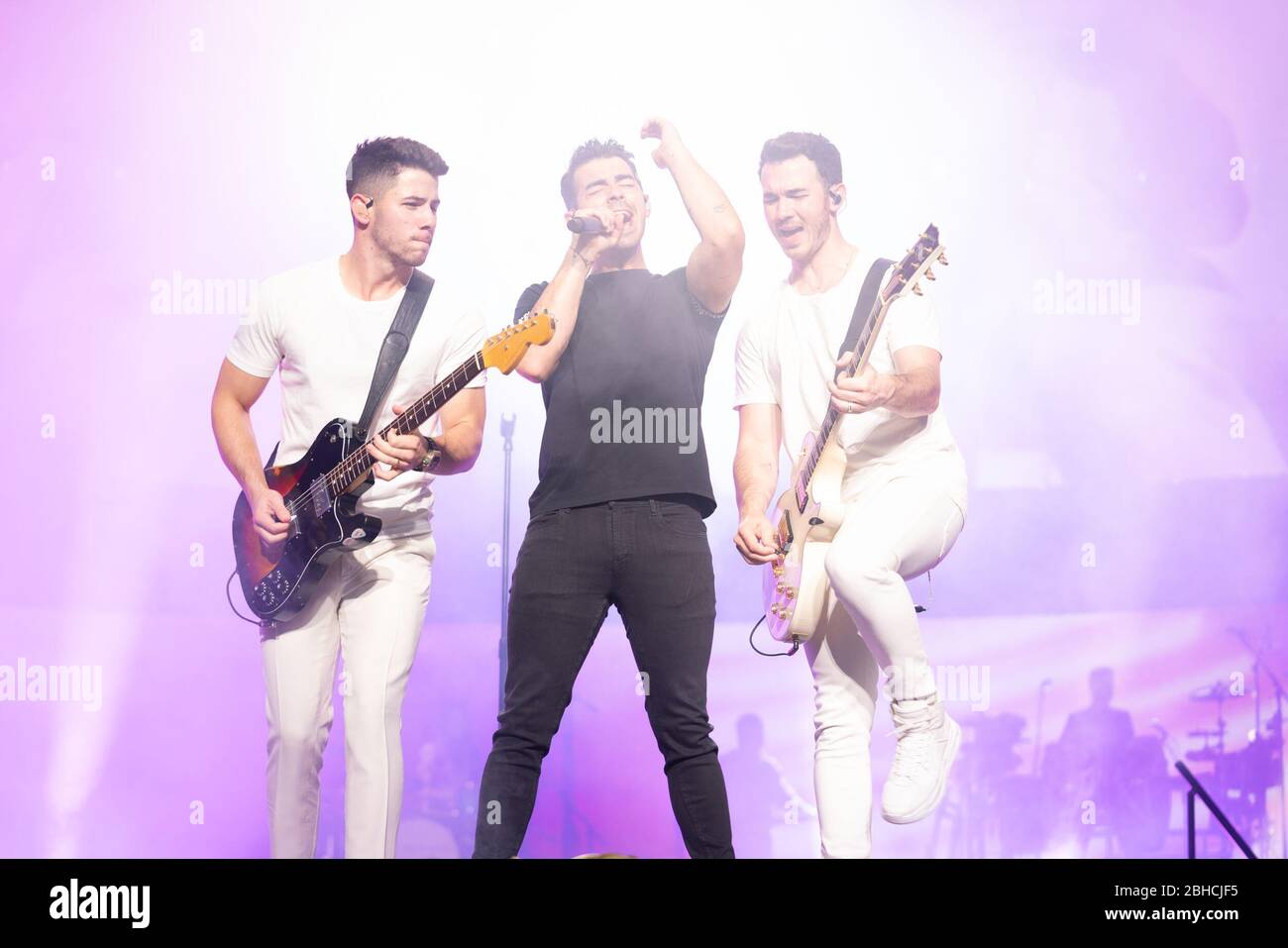 RELEASE DATE: April 24, 2020 TITLE: Happiness Continues STUDIO: Amazon DIRECTOR: Anthony Mandler PLOT: A live concert experience and exclusive look into life on the road with the Jonas Brothers during their sold out 'Happiness Begins' concert tour in 2019. STARRING: KEVIN JONAS, JOE JONAS, NICK JONAS. (Credit Image: © Amazon/Entertainment Pictures) Stock Photo