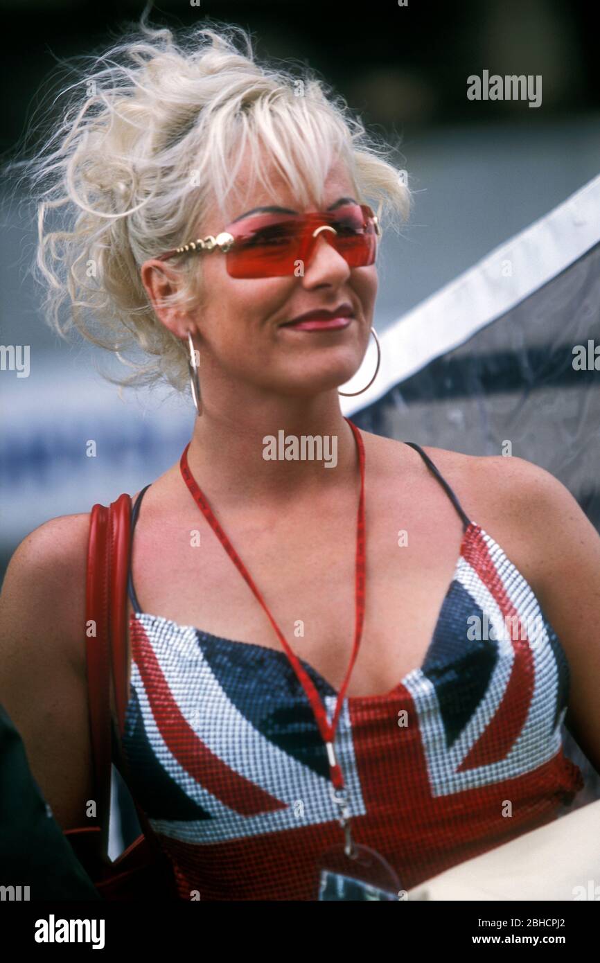Bentley supporter 2001 Le Mans 24 hour race Stock Photo