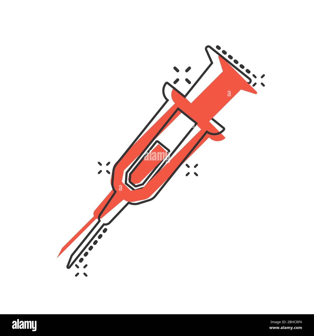 syringe cartoon red
