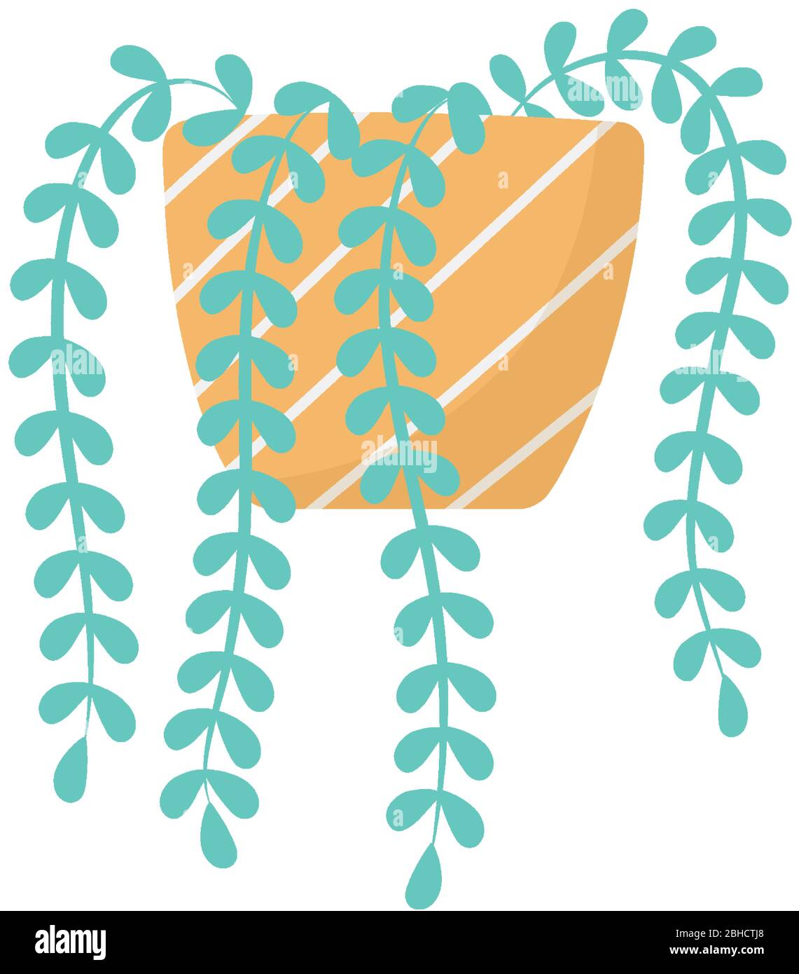 potted plant decoration isolated icon on white background vector ...