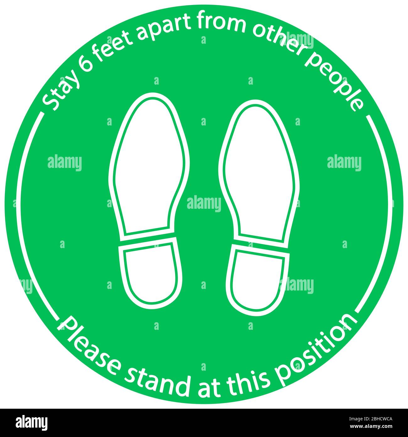 Foot Symbol Marking the standing position, the floor as markers for
